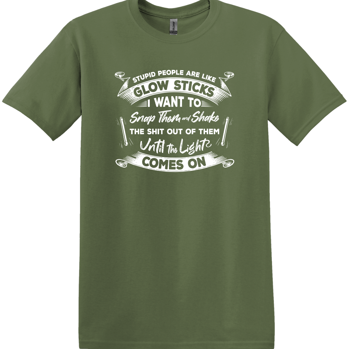 Stupid People are Like Glow Sticks Tee
