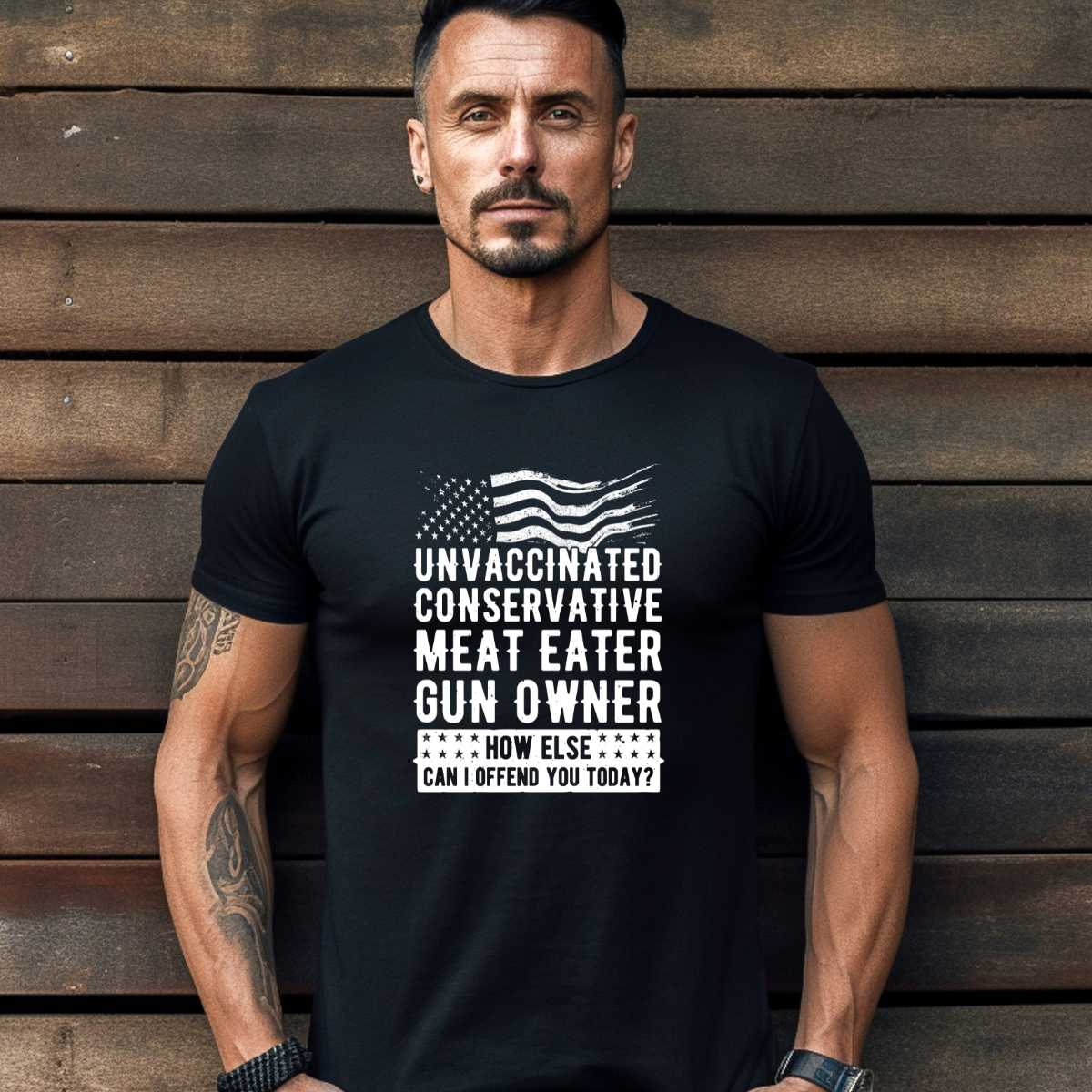 Unvaccinated Conservative Gun Meat Eater Gun Owner Tee