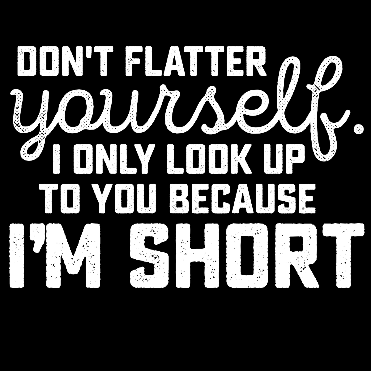 Don't Flatter Yourself, I Only Look Up to You Because I am Short Tee