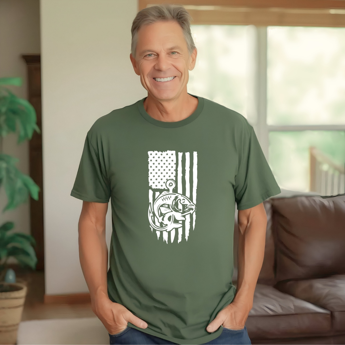 Fishing Flag Men's T-Shirt
