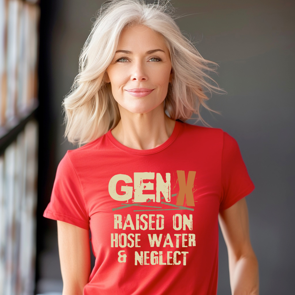 Gen X Raised on Hose Water and Neglect Women's Fitted Tee