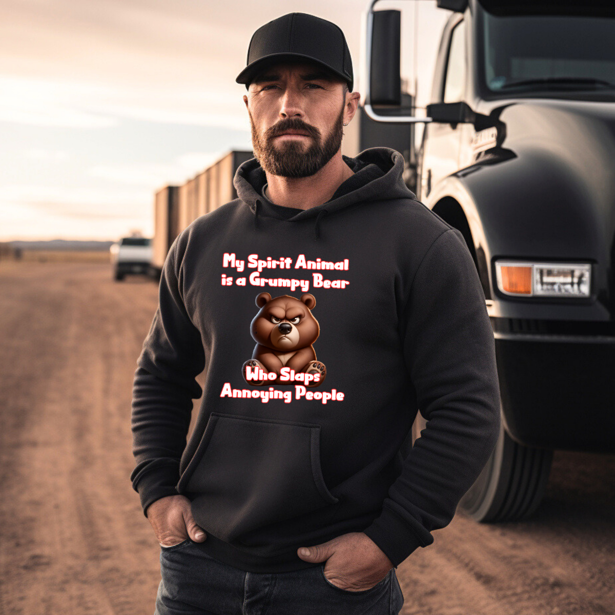 My Spirit Animal is a Grumpy Bear Hoodie
