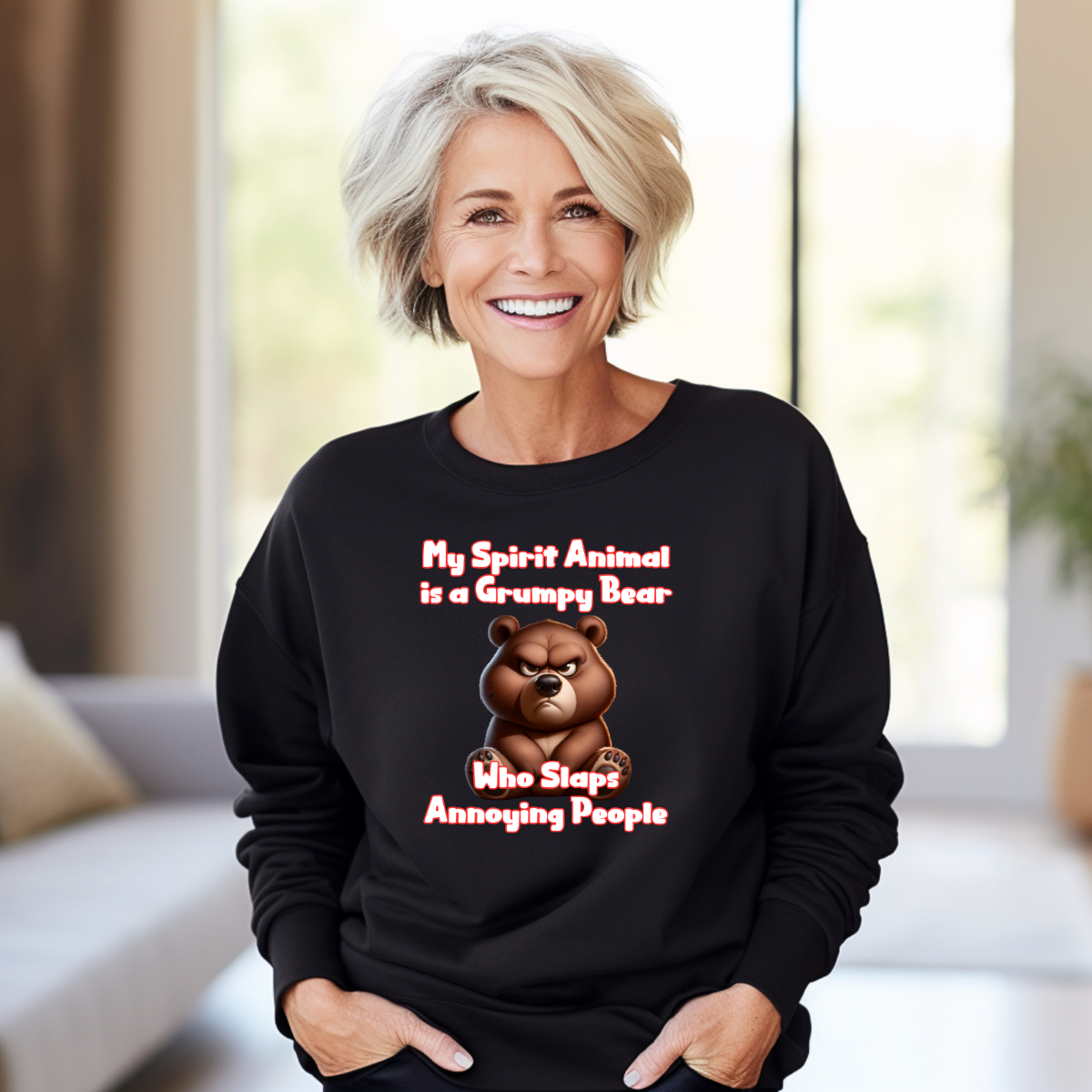 My Spirit Animal is a Grumpy Bear Sweatshirt