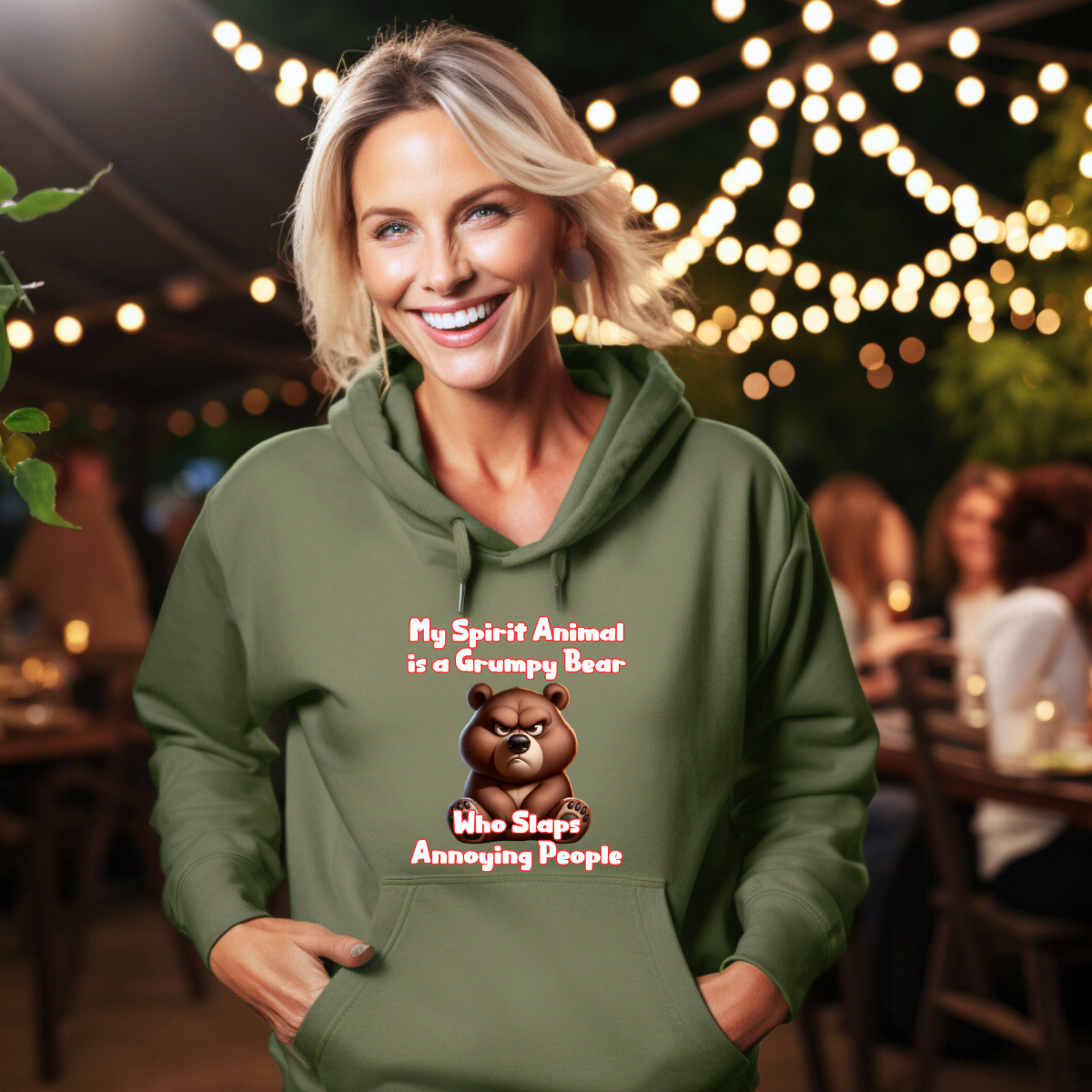 My Spirit Animal is a Grumpy Bear Hoodie