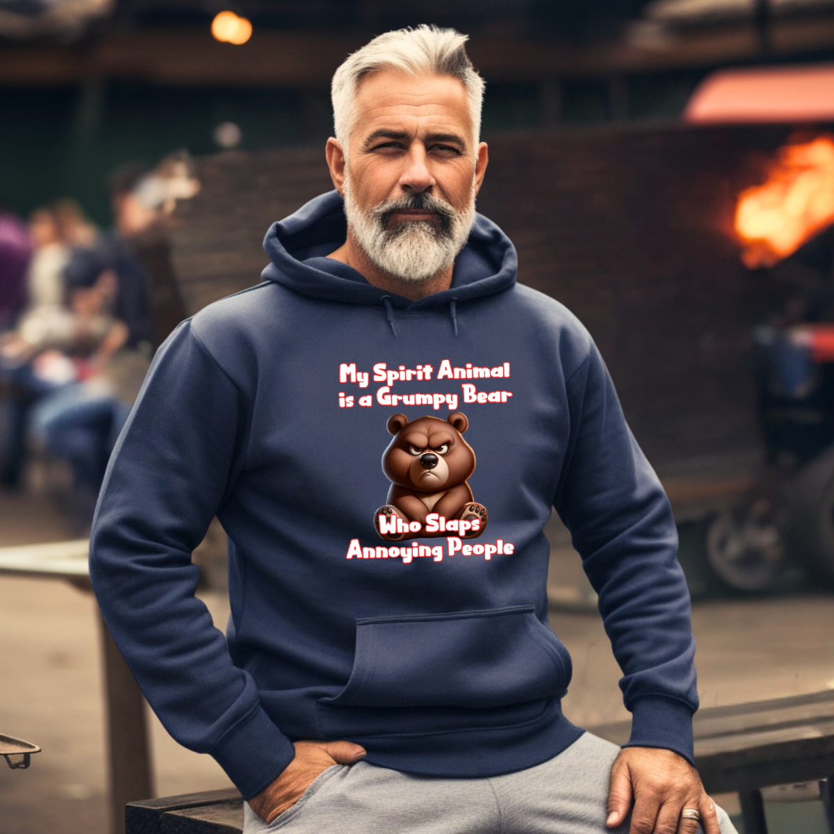 My Spirit Animal is a Grumpy Bear Hoodie
