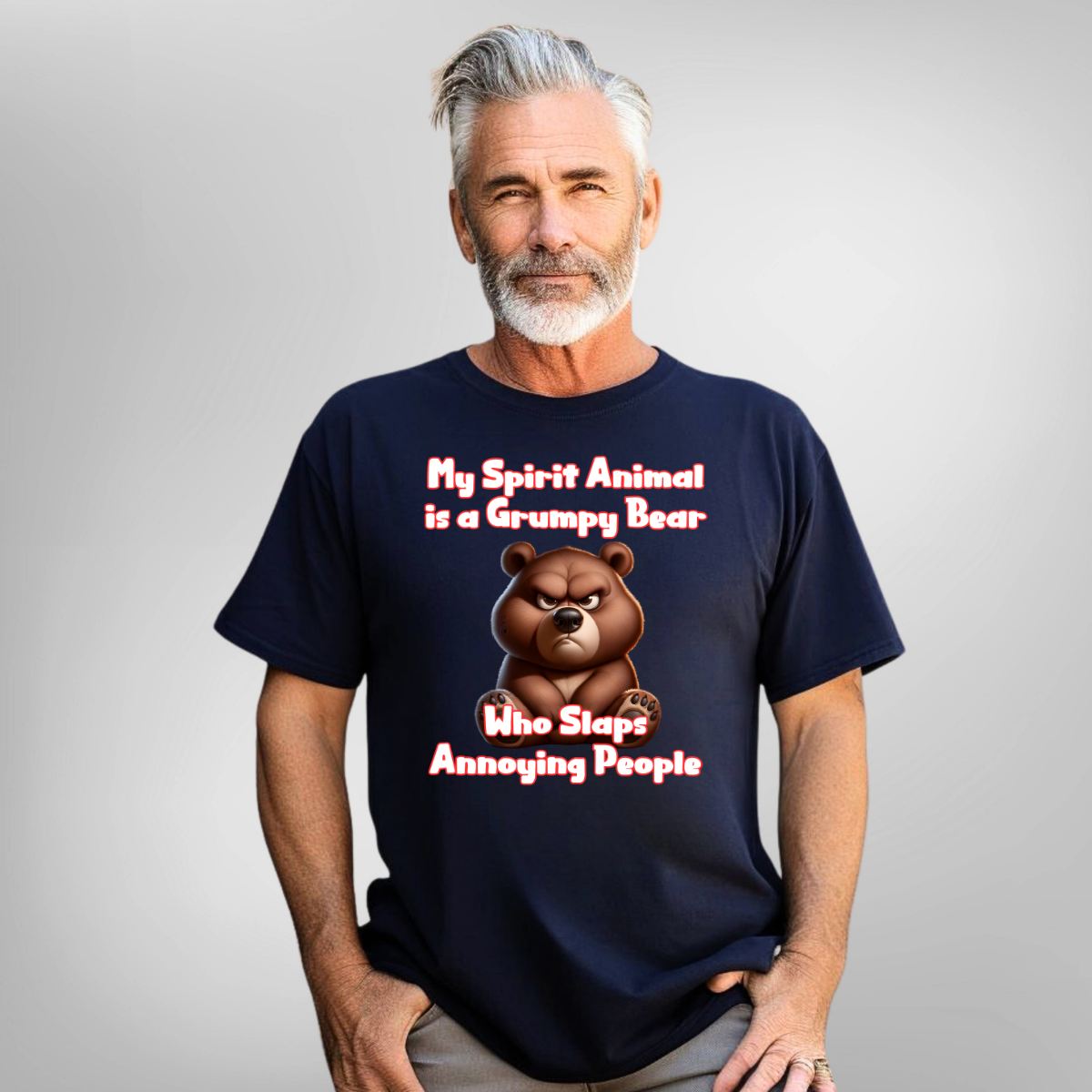 My Spirit Animal is a Grumpy Bear Men's T-Shirt