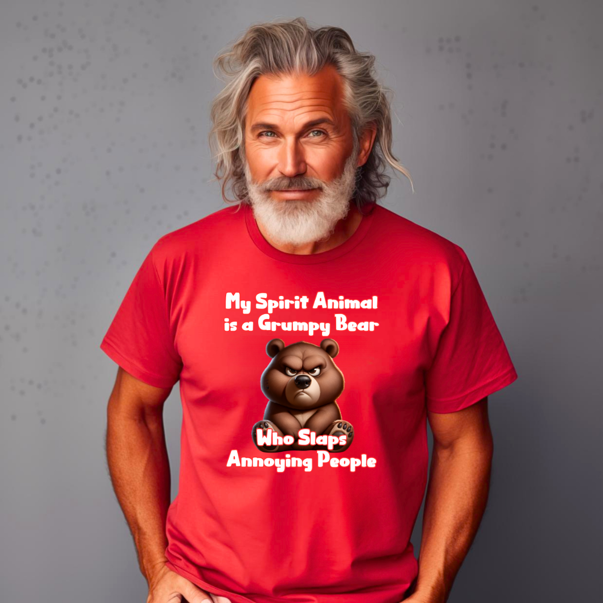 My Spirit Animal is a Grumpy Bear Men's T-Shirt