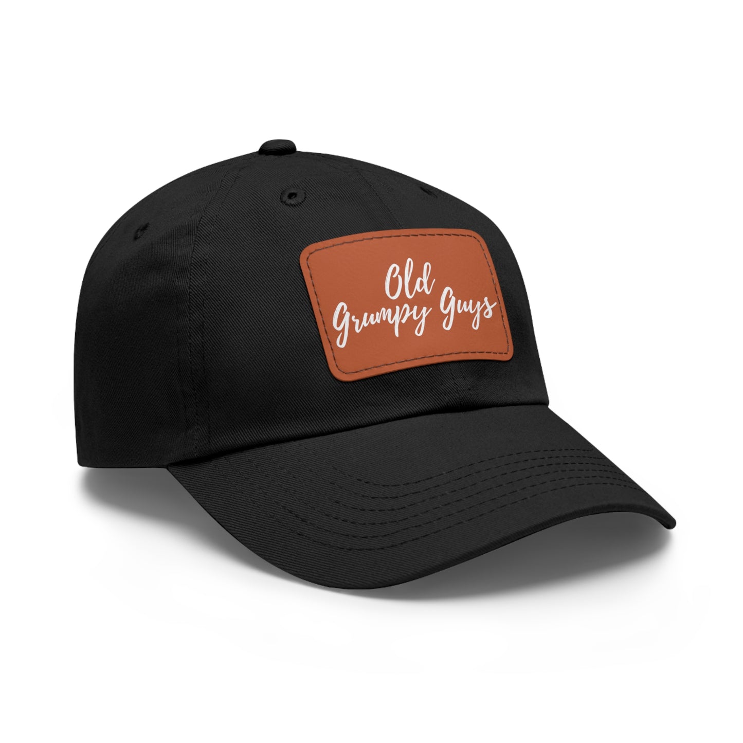 Old Grumpy Guys Dad Hat with Leather Patch