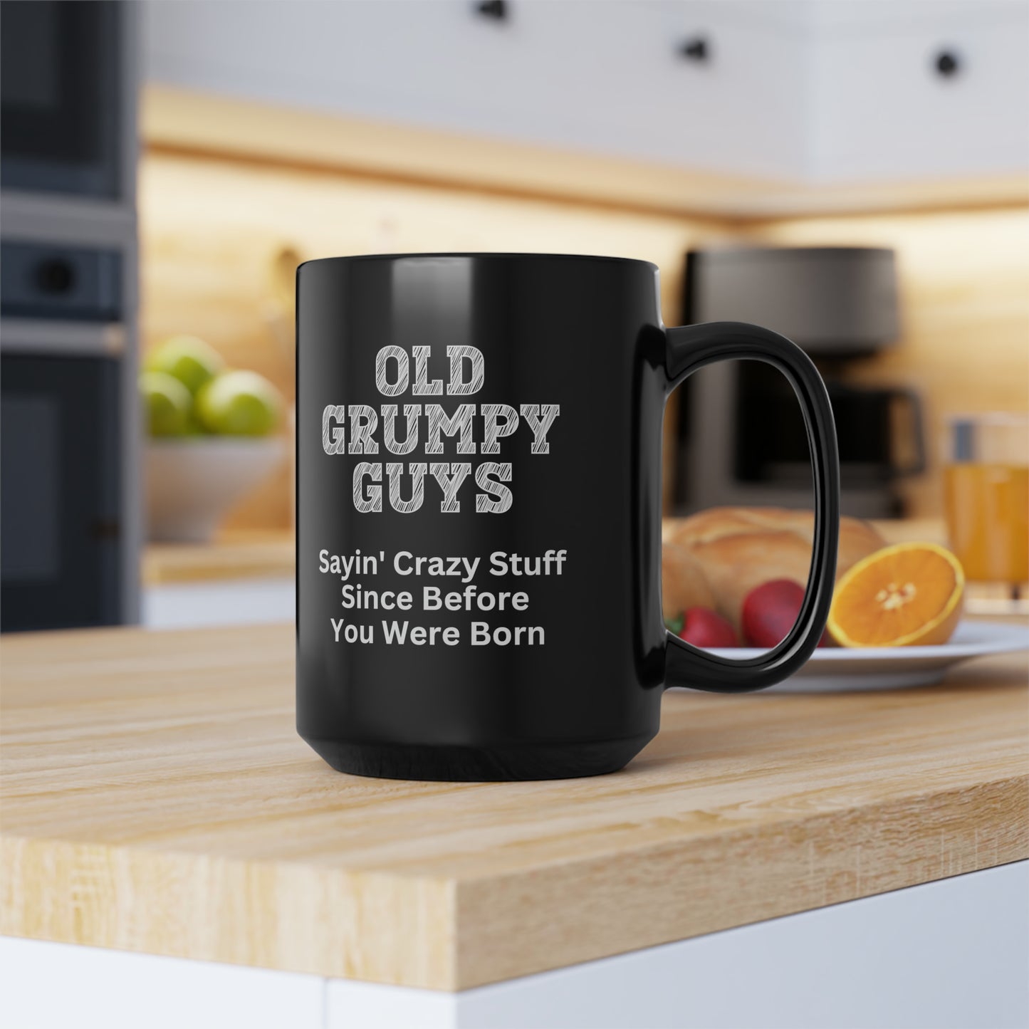 Old Grumpy Guys 15oz Black Coffee Mug