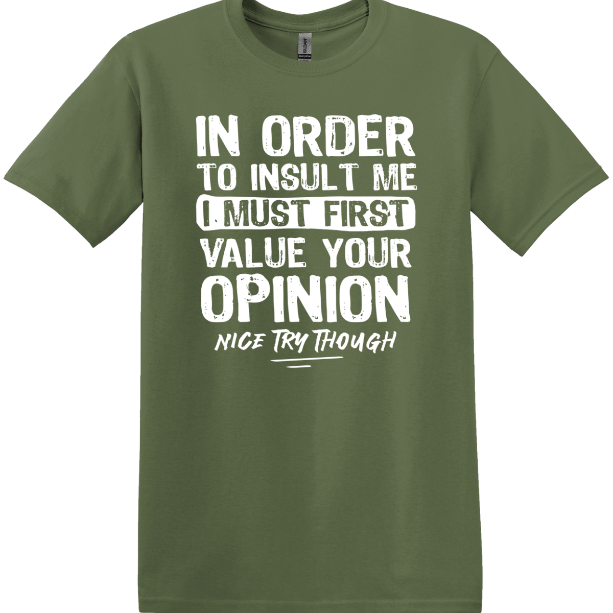 In Order to Insult Me, I Must First Value Your Opinion Tee