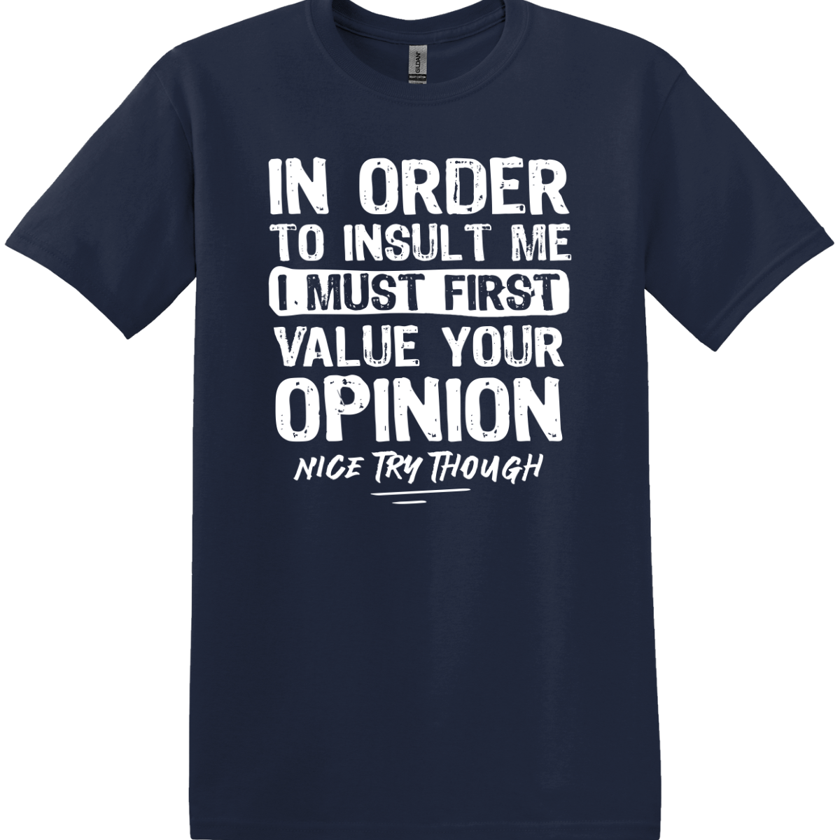 In Order to Insult Me, I Must First Value Your Opinion Tee
