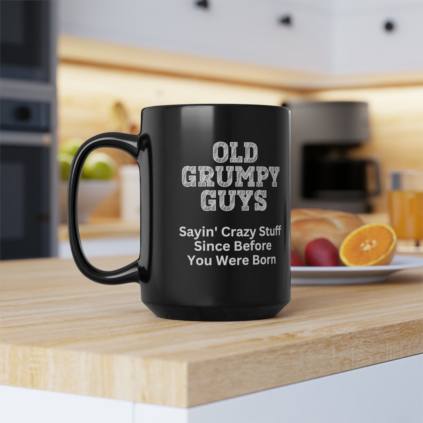 Old Grumpy Guys 15oz Black Coffee Mug