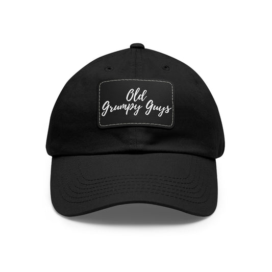 Old Grumpy Guys Dad Hat with Leather Patch