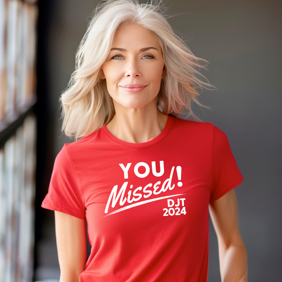 You Missed! DJT 2024 Women's Fitted Tee