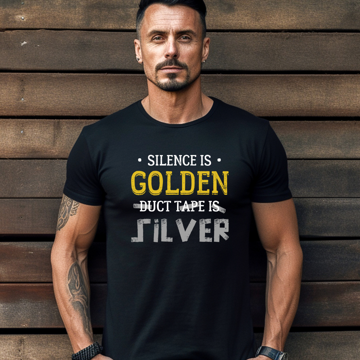 Silence Is Golden Duct Tape Is Silver Tee