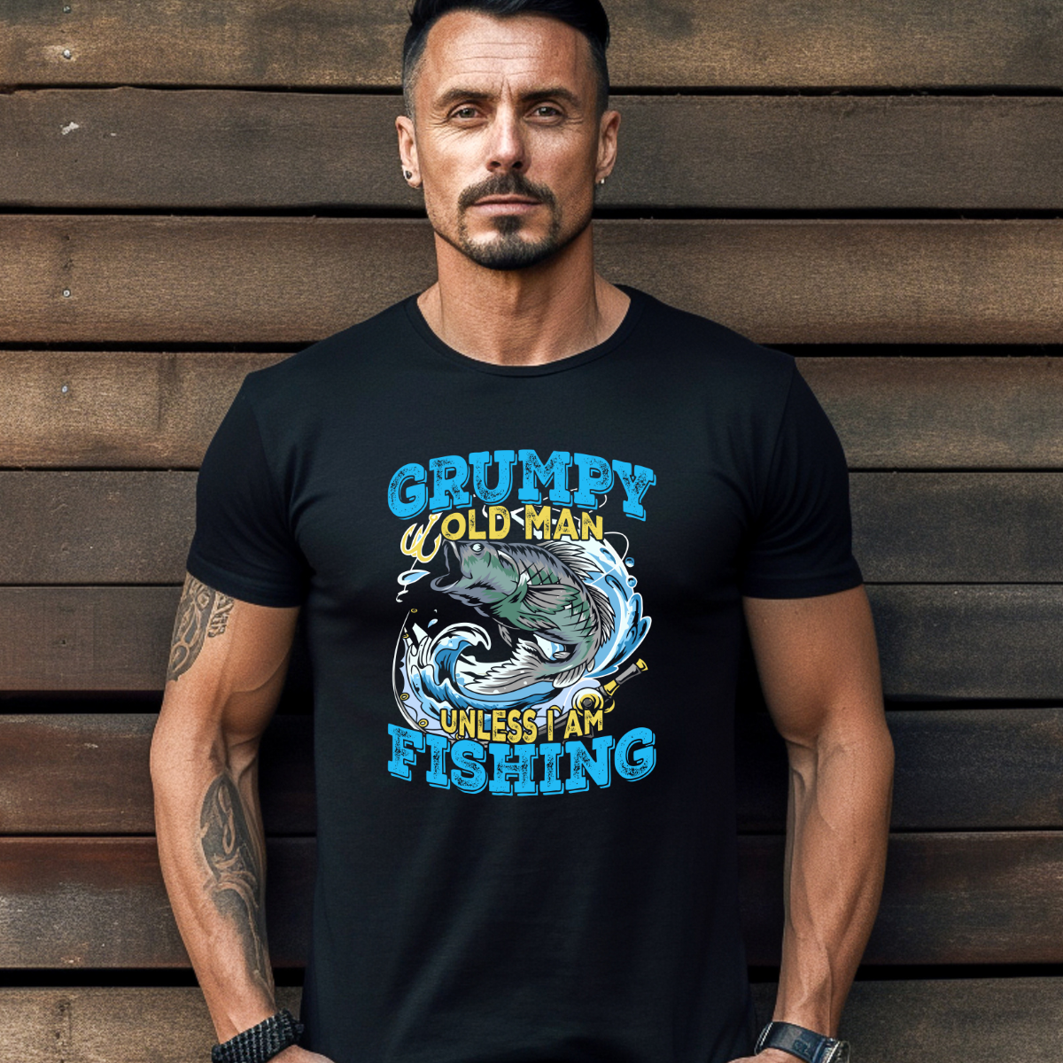 Grumpy Old Man Unless I Am Fishing Tee