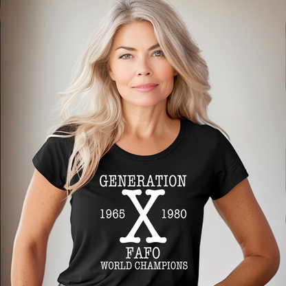 Generation X - FAFO World Champions Women's Fitted Tee