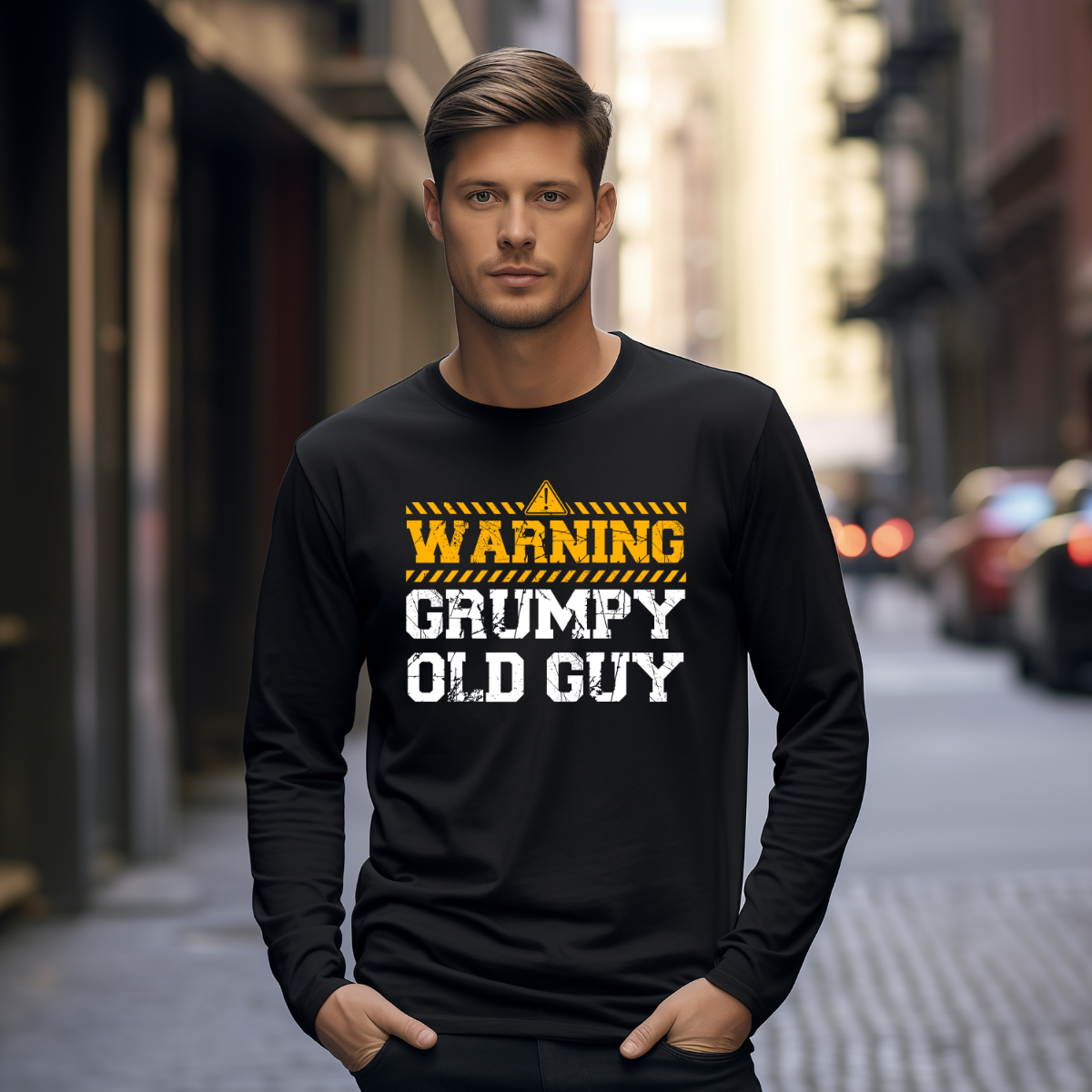 Warning Grumpy Old Guy Long Sleeve T-Shirt – Old Grumpy Guys