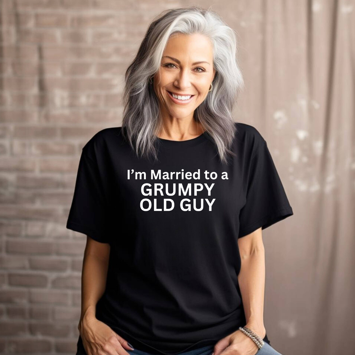 I'm Married to a Grumpy Old Guy Women's T-Shirt