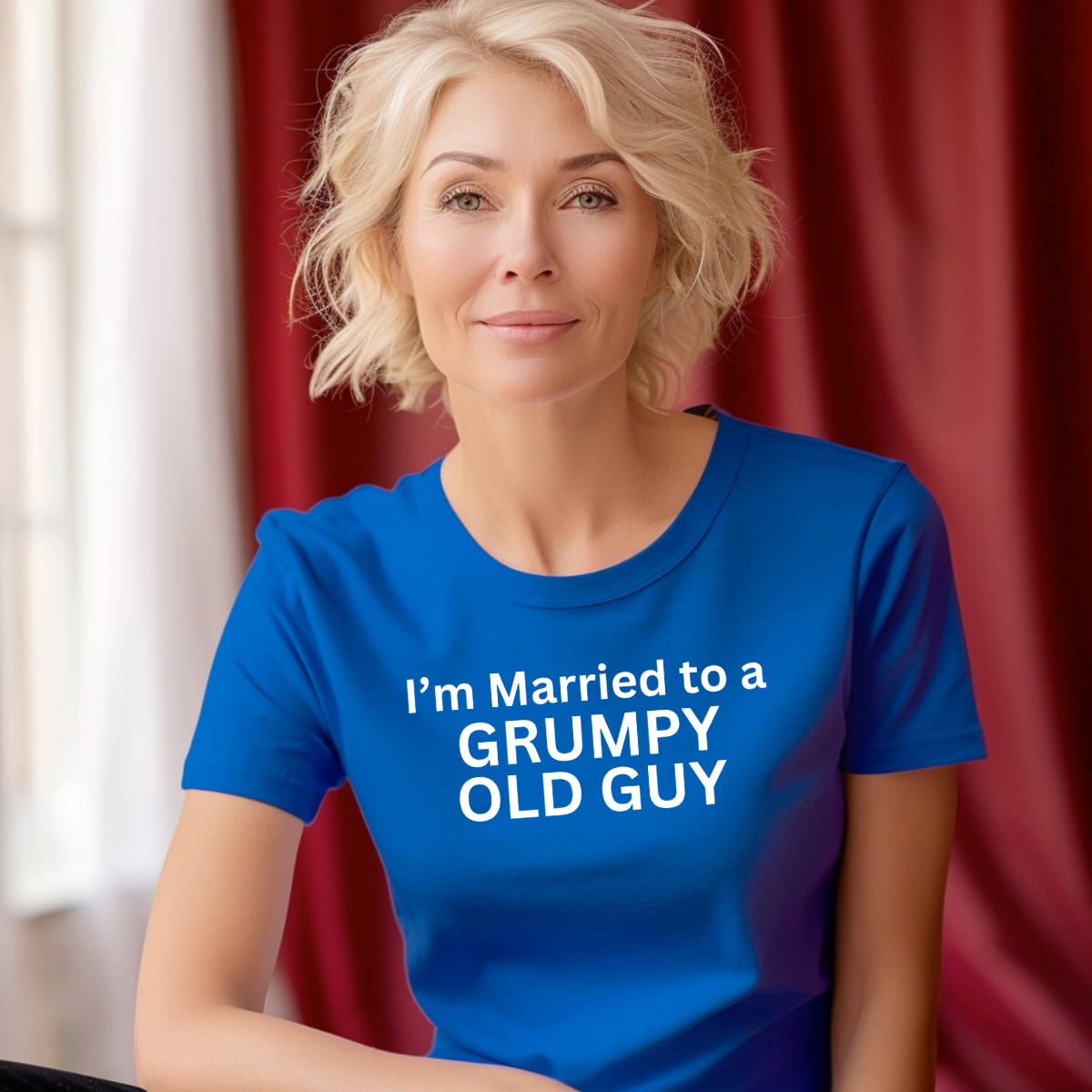 I'm Married to a Grumpy Old Guy Women's Fitted Tee