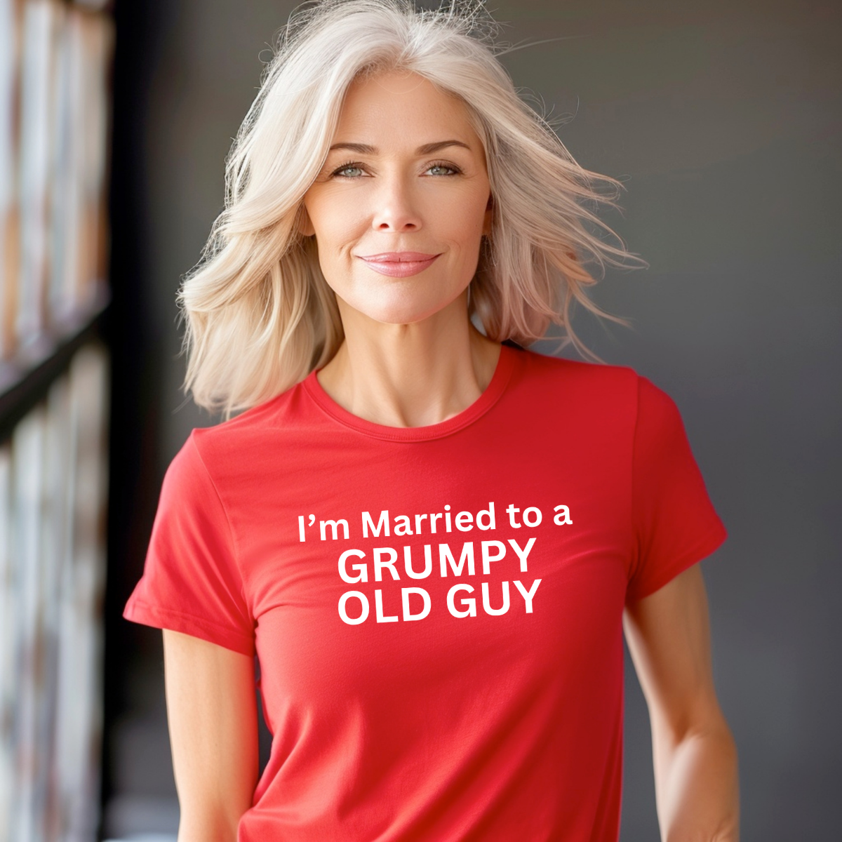 I'm Married to a Grumpy Old Guy Women's Fitted Tee