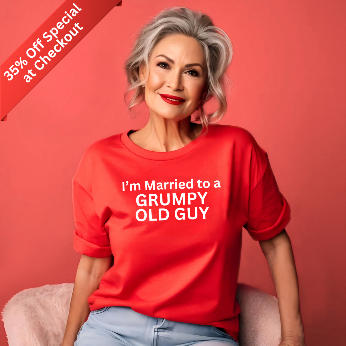 I'm Married to a Grumpy Old Guy Women's T-Shirt