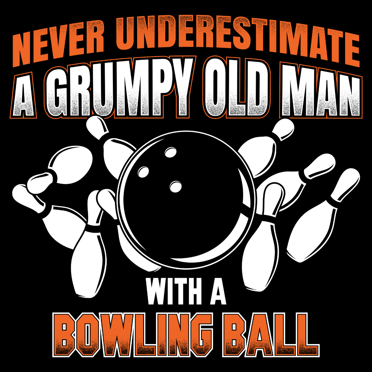 Grumpy Old Man With A Bowling Ball