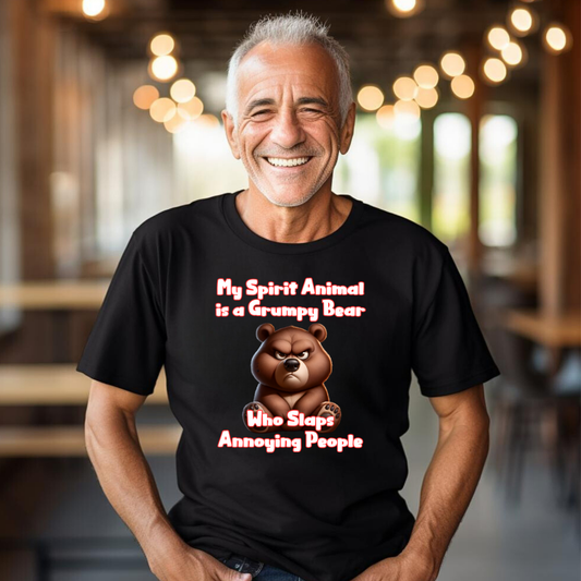 My Spirit Animal is a Grumpy Bear Men's T-Shirt